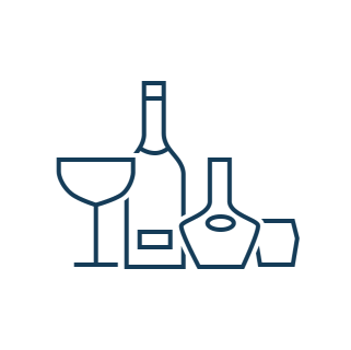 Icon representative of prestige spirits and champagnes
